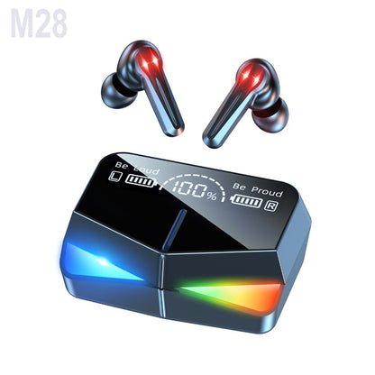 M28 Bluetooth 5.1 Touch Control Gaming Headset With Microphone And LED Display - wardrox