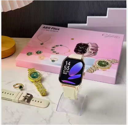 A89plus Smart watch 2024 Necklace Earrings Bracelet