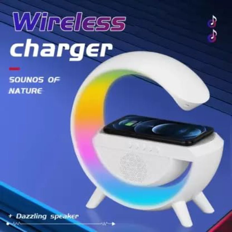 BT-2301 Wireless Phone Charger Bluetooth Speaker With RGB Lighting, FM Radio - wardrox