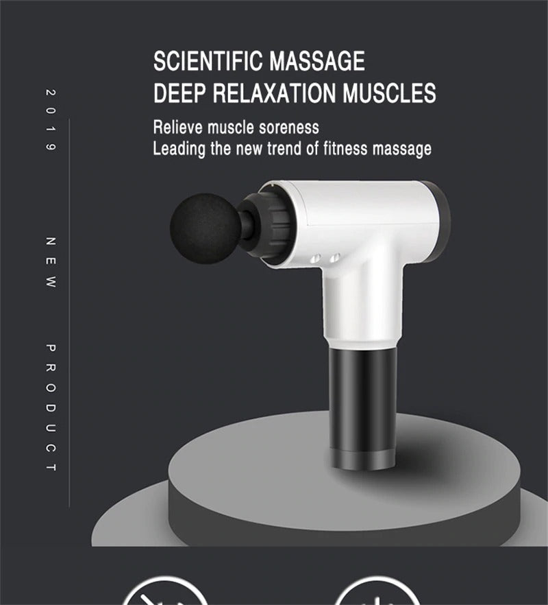 Deep Tissue Massage Gun Portable Facial Muscle Massager Massage Pistool For Back Neck Body Muscle Fitness Tool - wardrox