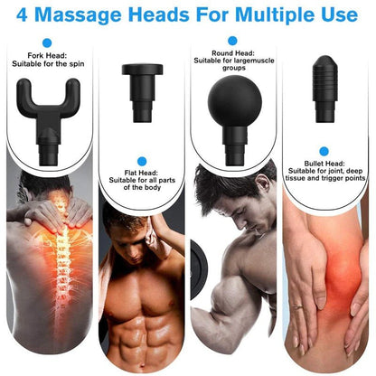 Deep Tissue Massage Gun Portable Facial Muscle Massager Massage Pistool For Back Neck Body Muscle Fitness Tool - wardrox